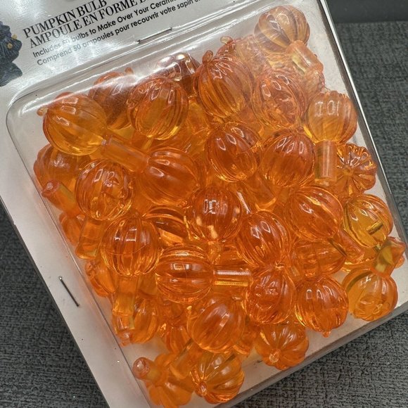 Mr. Halloween Ceramic Tree Replacement Bulbs Pumpkins Orange Purple 100 Pcs - Picture 4 of 6